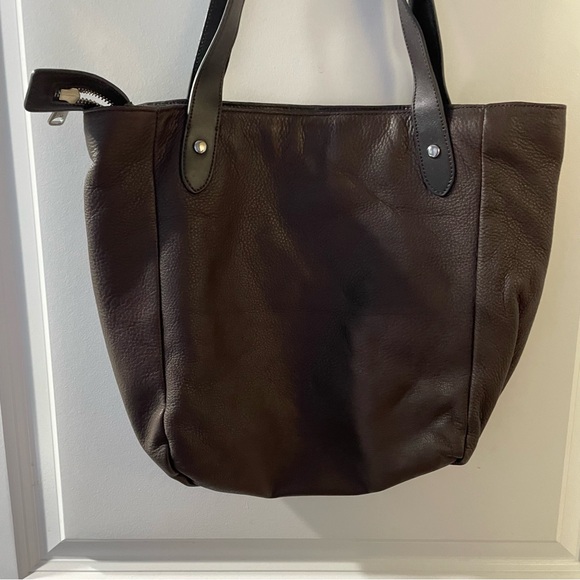 Lauren Ralph Lauren Dark Brown Leather Tote - Picture 5 of 8